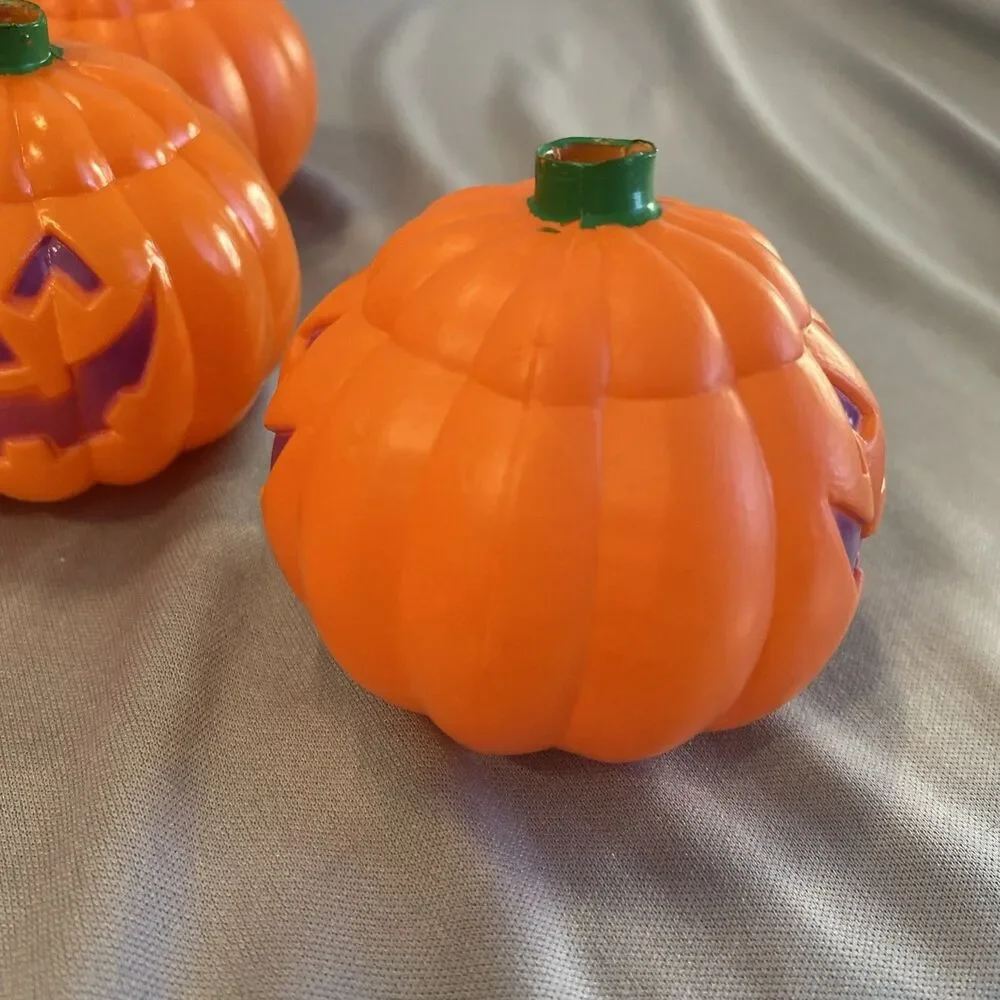 Vintage Halloween Jack-O-Lantern Pumpkin String Light Covers Blow Mold Pumpkin